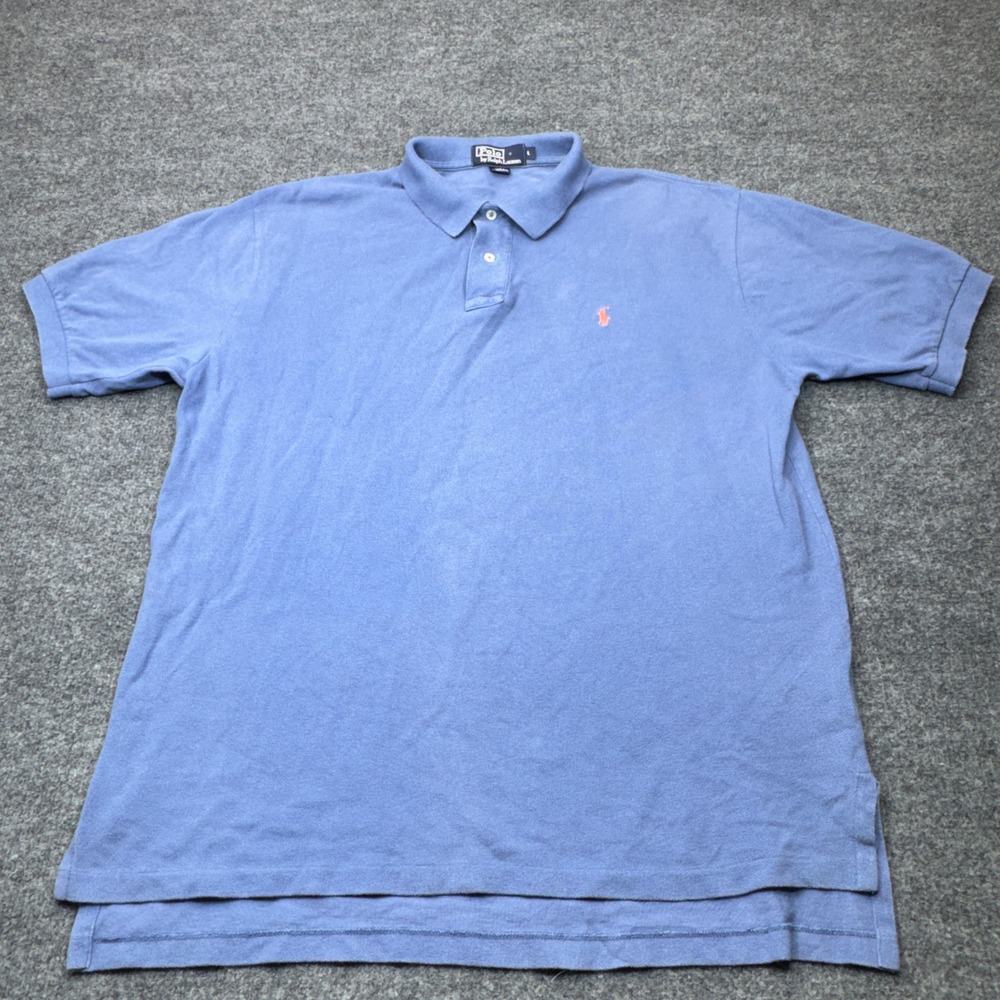Polo Ralph Lauren Polo Shirt Mens Large Blue Short Sleeve Pony Classic Preppy